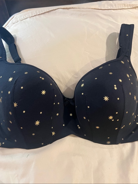 Cacique Other - Cacique ladies Black Bra with Gold Star Print size 38dd